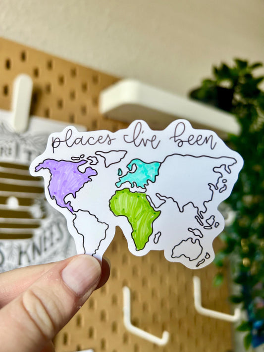 World Map Sticker