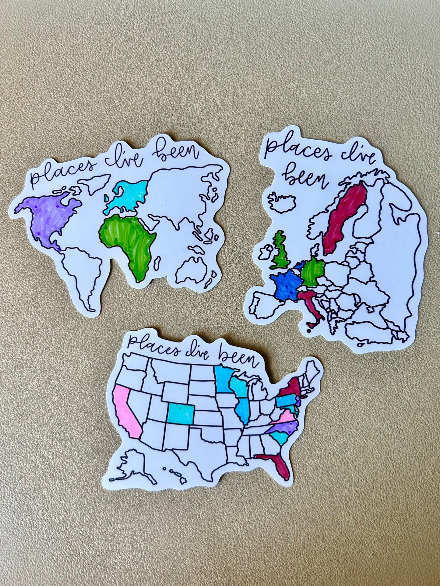 World Map Sticker
